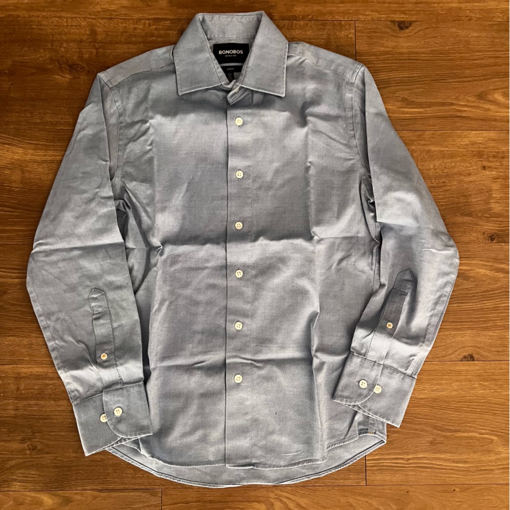 Bonobos Light Gray Button-Up Dress Shirt